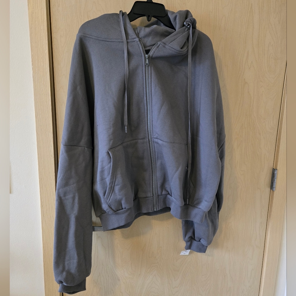 NWT Popflex Zip Cloud Hoodie Smoke